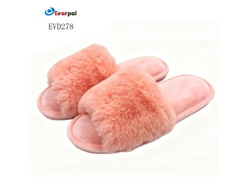 Fuzzy Fur kryty pantofel do sypialni dla kobiet